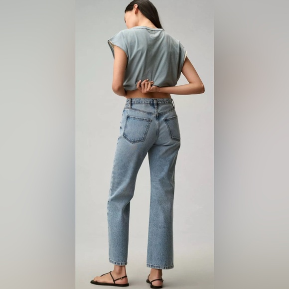 FRAME Le Jane Crop High-Rise Straight-Leg Jeans size 31 - Picture 2 of 8